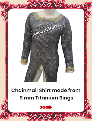 Chainmail Shirt made from 9 mm Titanium Rings